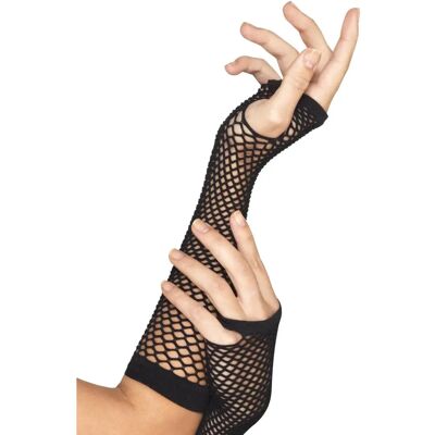 Gants en Filet Longs Noirs Smiffys - Accessoire Déguisement Gants en Filet Longs Noirs Smiffys - Accessoire Déguisement