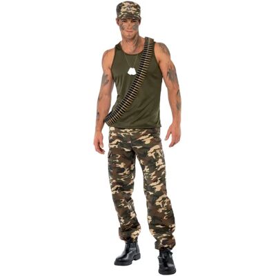 Smiffys Khaki Camo Army Costume - Men's Fancy Dress Smiffys Khaki Camo Army Costume - Men's Fancy Dress
