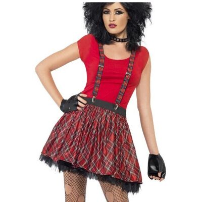 Smiffys Red Punk Kit Tartan Tutu Braces - Costume Kit for Adults Smiffys Red Punk Kit Tartan Tutu Braces - Costume Kit for Adults