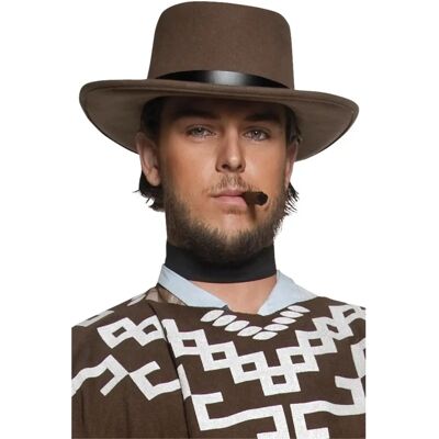 Chapeau de cowboy vagabond occidental - Marron, Adulte, Accessoire costume cowboy Chapeau de cowboy vagabond occidental - Marron, Adulte, Accessoire costume cowboy