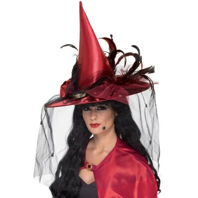 Chapeau de sorcière deluxe de Smiffys - Rouge - Déguisement d'Halloween - Chapeau de sorcière deluxe - Déguisement d'Halloween - Chapeau de sorcière deluxe - Déguisement d'Halloween - Chapeau - Publicité Chapeau de sorcière deluxe de Smiffys - Rouge - Déguisement d'Halloween - Chapeau de sorcière deluxe - Déguisement d'Halloween - Chapeau de sorcière deluxe - Déguisement d'Halloween - Chapeau - Publicité