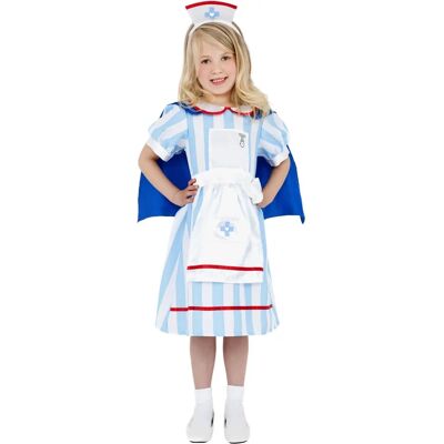 Costume da infermiera vintage per bambini di Smiffys - Vestito con mantello e cappello - 4-9 anni Costume da infermiera vintage per bambini di Smiffys - Vestito con mantello e cappello - 4-9 anni