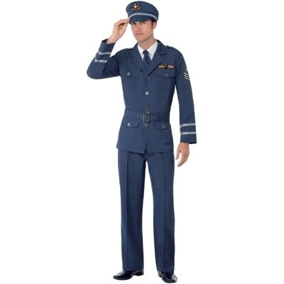 Autentisk WW2 flygvapenkaptenkostym för vuxna - Kostymer & tillbehör Autentisk WW2 flygvapenkaptenkostym för vuxna - Kostymer & tillbehör
