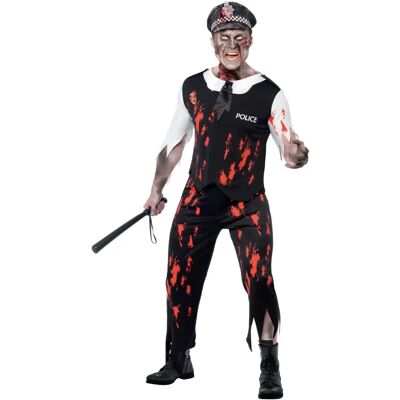 Smiffys Zombie Polisdräkt - Medium - Halloween Kostym Smiffys Zombie Polisdräkt - Medium - Halloween Kostym