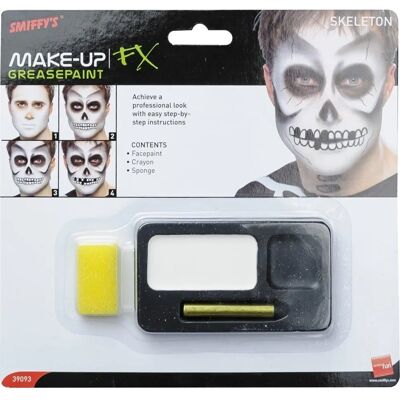 Smiffys Skelett Make-up Kit - Halloween Gezichtsverf Smiffys Skelett Make-up Kit - Halloween Gezichtsverf