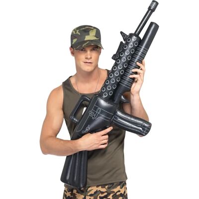 Accessoire de costume d'arme automatique gonflable noir - Smiffys - Publicité Accessoire de costume d'arme automatique gonflable noir - Smiffys - Publicité