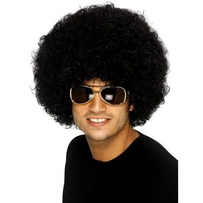 Czarna Afro Peruka Smiffys - Unisex - Kostium z lat 70. Czarna Afro Peruka Smiffys - Unisex - Kostium z lat 70.