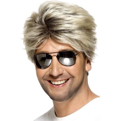 Smiffys Blonde Brown Mullet Wig - 80s Throwback Costume Smiffys Blonde Brown Mullet Wig - 80s Throwback Costume