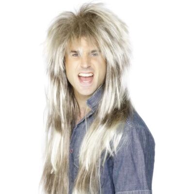 Smiffys Smiffy's 80's Mega Mullet Blonde Wig - Brown - Wig 80s Blonde Mullet Brown Mega Smiffys Smiffy's 80's Mega Mullet Blonde Wig - Brown - Wig 80s Blonde Mullet Brown Mega