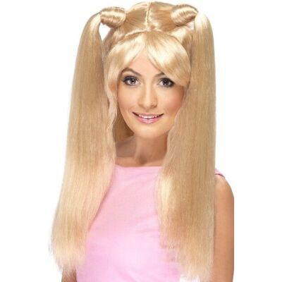 Peruca Baby Power bionda di Smiffys con trecce - Accessorio per costume Peruca Baby Power bionda di Smiffys con trecce - Accessorio per costume