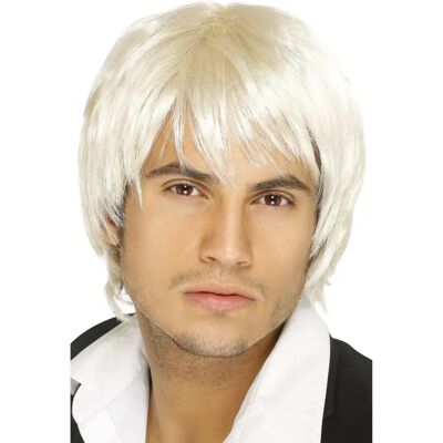 Smiffys Blond pojkbandperuk - Kort, ikonisk 80/90-tals look Smiffys Blond pojkbandperuk - Kort, ikonisk 80/90-tals look