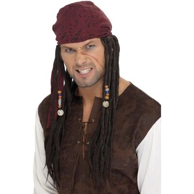 Smiffys Braune Piratenkapitän Perücke - Kostümzubehör für Erwachsene Smiffys Braune Piratenkapitän Perücke - Kostümzubehör für Erwachsene