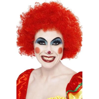 Svart Röd Lång Rak Peruk - Clown Kostym Tillbehör Svart Röd Lång Rak Peruk - Clown Kostym Tillbehör