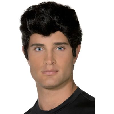 Smiffys Black Grease Danny Wig - Adult Fancy Dress Accessory Smiffys Black Grease Danny Wig - Adult Fancy Dress Accessory