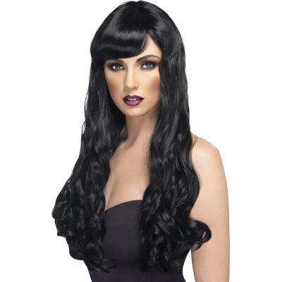 Perücke longue bouclée noire Smiffys - Accessoire déguisement Perücke longue bouclée noire Smiffys - Accessoire déguisement