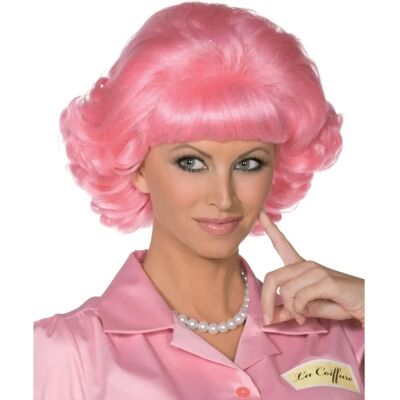 Smiffys Frenchy Wig - Pink - Short Curly Smiffys Frenchy Wig - Pink - Short Curly