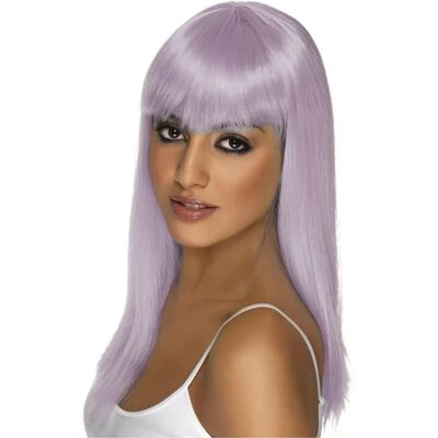 Smiffys Lilac Glamour Wig - Long Straight Fancy Dress Accessory Smiffys Lilac Glamour Wig - Long Straight Fancy Dress Accessory