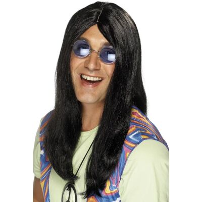 Smiffys Neil Hippy Wig Brown Side Parting Smiffys Neil Hippy Wig Brown Side Parting