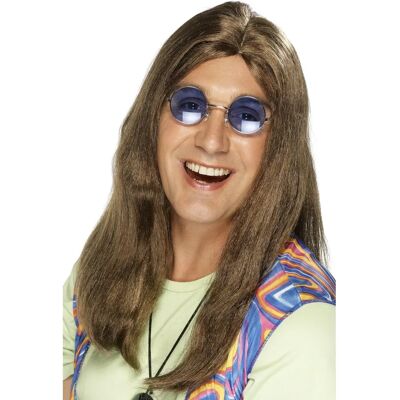 Smiffys Neil Hippie Perücke Erwachsene Braun - 1960er Kostüm Smiffys Neil Hippie Perücke Erwachsene Braun - 1960er Kostüm