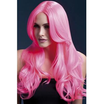 Fever Khloe Perruque Rose Neon - Ondulée Longue Adultes Déguisement - Publicité Fever Khloe Perruque Rose Neon - Ondulée Longue Adultes Déguisement - Publicité