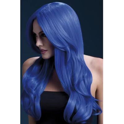 Peruka Neon Blue Khloe Fever od Smiffys - Długa Falista Akcesorium do Kostiumu Peruka Neon Blue Khloe Fever od Smiffys - Długa Falista Akcesorium do Kostiumu