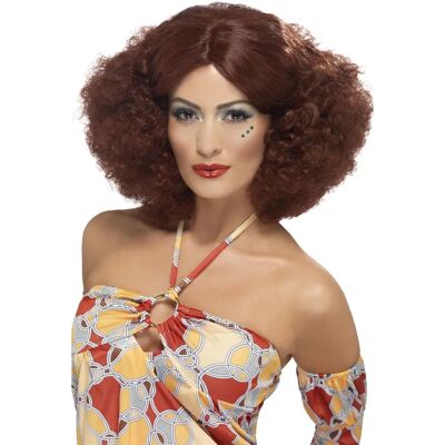 Peruka Afro Brązowa Smiffys - Akcesorium na Dyskotekę z Lat 70. Peruka Afro Brązowa Smiffys - Akcesorium na Dyskotekę z Lat 70.