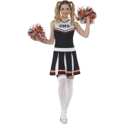 Déguisement de pom-pom girl noir Smiffys - Déguisement adulte - Publicité Déguisement de pom-pom girl noir Smiffys - Déguisement adulte - Publicité
