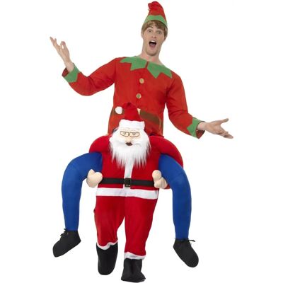 Disfraz de Papá Noel con Caballo en Hombros - Adulto Disfraz de Papá Noel con Caballo en Hombros - Adulto