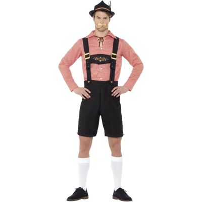 Smiffys Oktoberfest Kostym - Röd, Skjorta, Lederhosen - Kostymer Smiffys Oktoberfest Kostym - Röd, Skjorta, Lederhosen - Kostymer