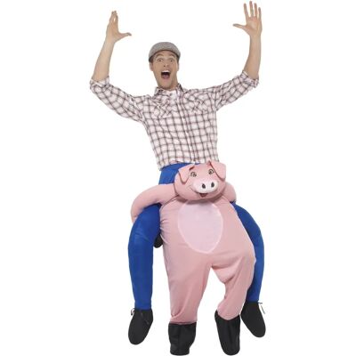 Disfraz de Cerdito a Hombros Rosa - Disfraz de fiesta para adultos Disfraz de Cerdito a Hombros Rosa - Disfraz de fiesta para adultos