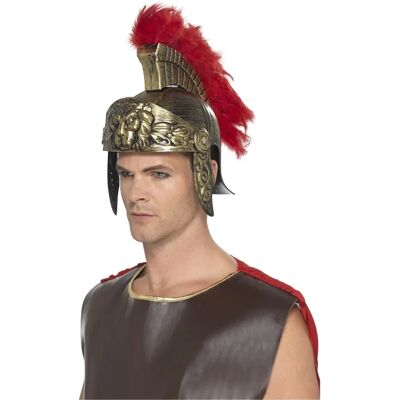 Casco Romano Spartano Smiffys 48407 - Rosso e Oro Casco Romano Spartano Smiffys 48407 - Rosso e Oro