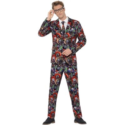 Flerfärgad vuxen clownkostym - Maskerad Flerfärgad vuxen clownkostym - Maskerad