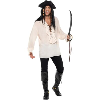 Costume da Pirata Smiffys 40383XL - Avorio e Rosso - Travestimento Costume da Pirata Smiffys 40383XL - Avorio e Rosso - Travestimento