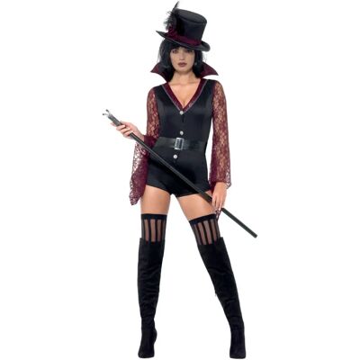 Fever 44771M Black High Collar Bodysuit Costume - Costume Fever 44771M Black High Collar Bodysuit Costume - Costume