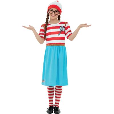 Smiffys Wenda Deluxe Jelmez - Piros/Fehér Gyerekeknek 7-9 Smiffys Wenda Deluxe Jelmez - Piros/Fehér Gyerekeknek 7-9