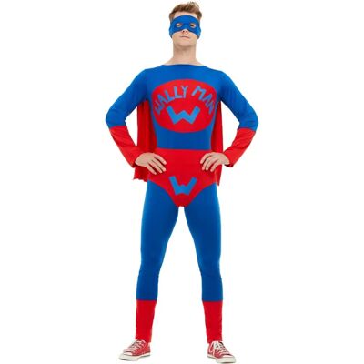 Costume Wallyman di Smiffys - Blu e Rosso - Per Adulti Costume Wallyman di Smiffys - Blu e Rosso - Per Adulti