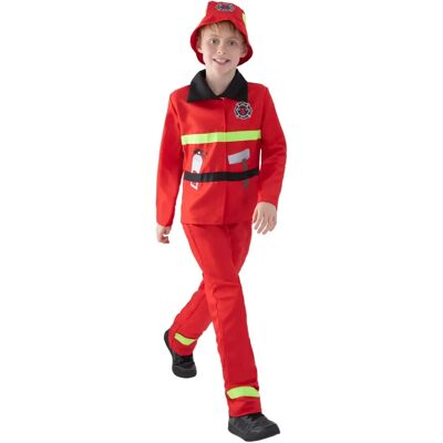 Costume da pompiere bambino rosso - 4-6 anni Costume da pompiere bambino rosso - 4-6 anni