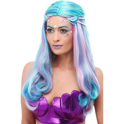 Peluca de sirena azul Smiffys - Accesorio de disfraces Peluca de sirena azul Smiffys - Accesorio de disfraces