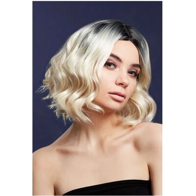 Smiffys Fever Kourtney Wig Two Toned Blonde Green Long Curly Bob - Fancy dress wig Smiffys Fever Kourtney Wig Two Toned Blonde Green Long Curly Bob - Fancy dress wig