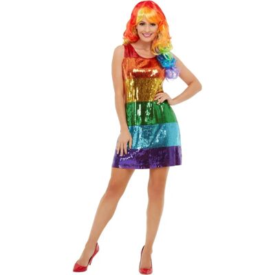 Costume Arcobaleno con Paillettes Donna - Smiffys Costume Arcobaleno con Paillettes Donna - Smiffys