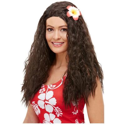 Smiffys Hawaiian Wig - Brown Adult - Wigs - Hawaiian Luau Smiffys Hawaiian Wig - Brown Adult - Wigs - Hawaiian Luau