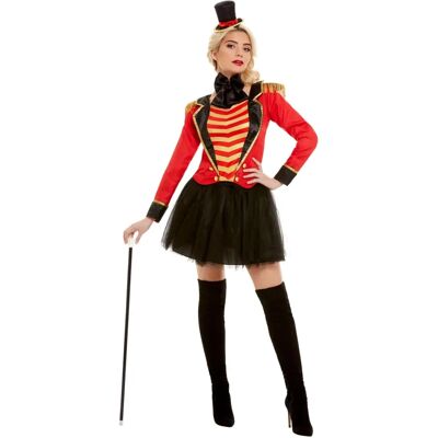 Smiffys Womens Adults Circus Ringmaster Fancy Dress Costume - Red - Costumes & Accessories Smiffys Womens Adults Circus Ringmaster Fancy Dress Costume - Red - Costumes & Accessories