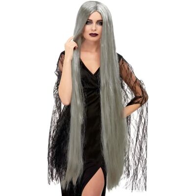 Smiffys Adult Grey Extra Long Halloween Wig - Wig Smiffys Adult Grey Extra Long Halloween Wig - Wig