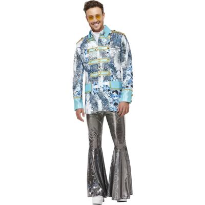 Smiffys White & Blue Carnival Jacket - Jacket Smiffys White & Blue Carnival Jacket - Jacket