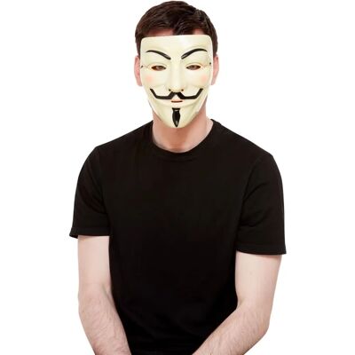 Smiffys Guy Fawkes Mask - Vit, Elastisk Band Smiffys Guy Fawkes Mask - Vit, Elastisk Band