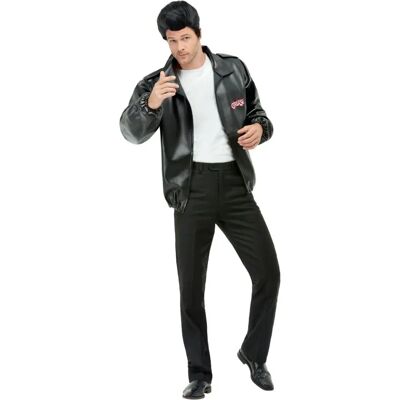 Smiffys Svart Grease T-Bird Jacka - Vuxen Kostym Smiffys Svart Grease T-Bird Jacka - Vuxen Kostym