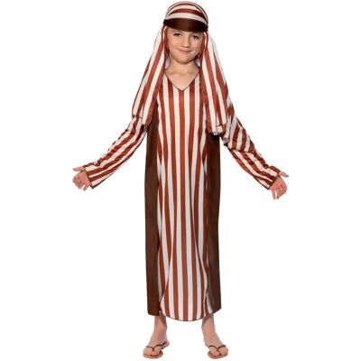 Costume da Pastore Smiffys - Abbigliamento Natività Bambini - Marrone/Bianco - 4-12 Anni Costume da Pastore Smiffys - Abbigliamento Natività Bambini - Marrone/Bianco - 4-12 Anni