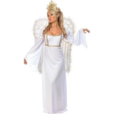 DisfraZZes White Angel Costume with Wings - L DisfraZZes White Angel Costume with Wings - L