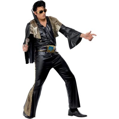 Costume Elvis Noir et Or de Smiffys - Adulte - Elvis Presley Costume Elvis Noir et Or de Smiffys - Adulte - Elvis Presley