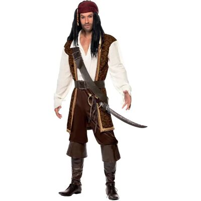 Costume de pirate Smiffys - Marron/Rouge/Blanc - Adulte - Publicité Costume de pirate Smiffys - Marron/Rouge/Blanc - Adulte - Publicité